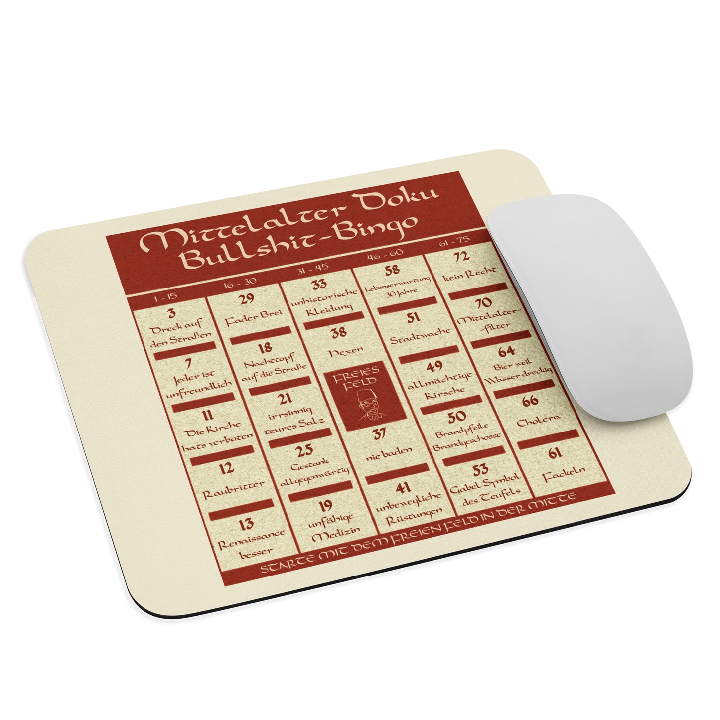 Bullshit-Bingo Mauspad